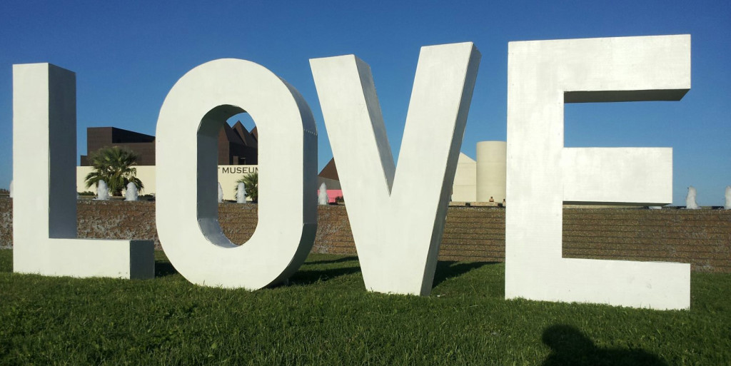 Giant Letters spelling LOVE