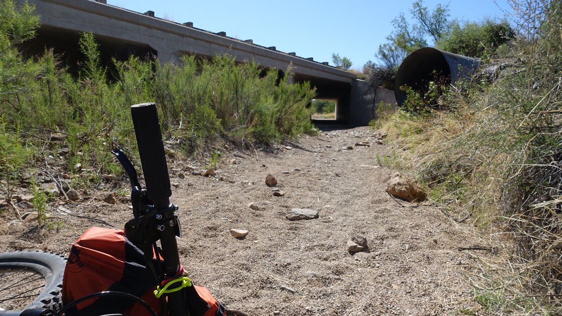 Passing Under US-83 on the Arizona Trail